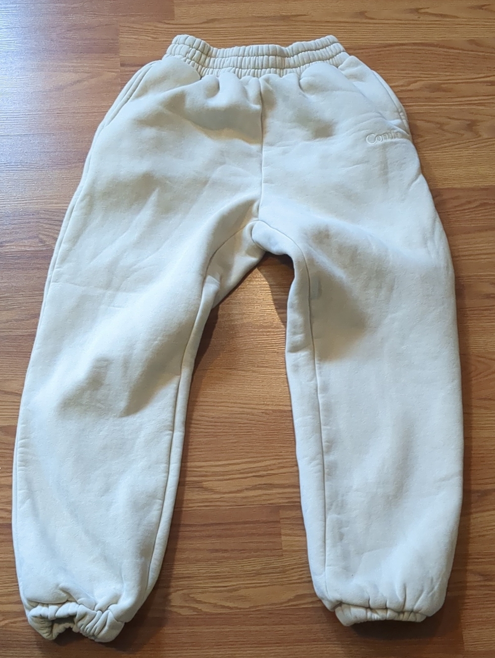COMFRT Bone Heavyweight Fleece Unisex Sweatpants Joggers Drawstring Pants Medium